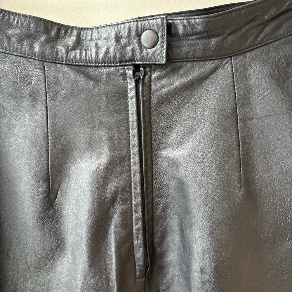 Vintage Leather Midi Skirt​ - Picture 6 of 12